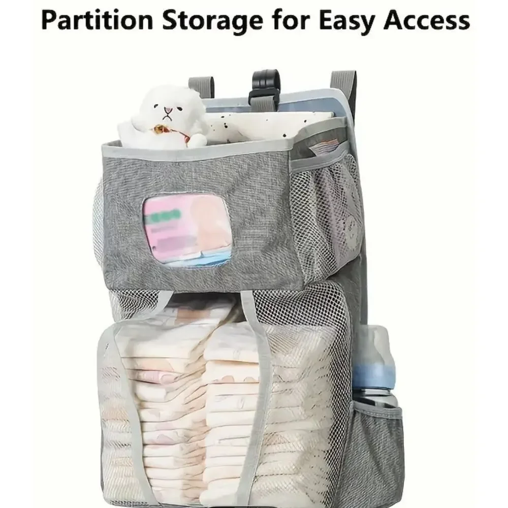 Hanging Diaper Caddy Organizer Baby Bedside Storage Bag Detachable Toy Storage